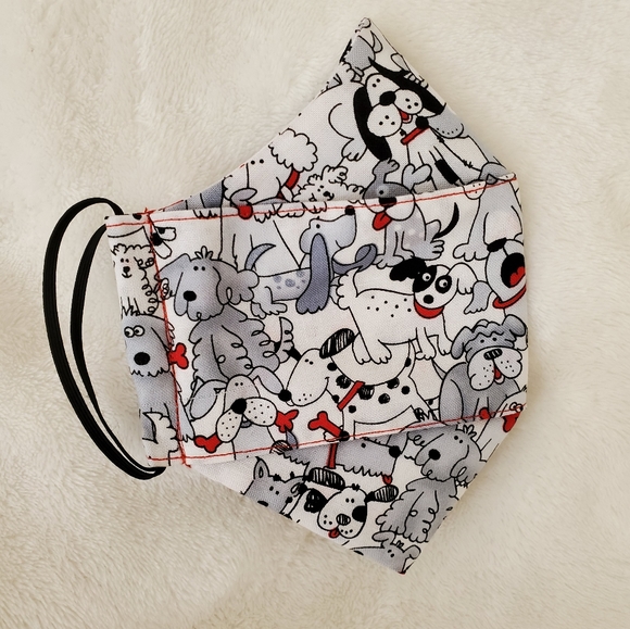Dog lovers cotton fabric mask handmade - Picture 4 of 4